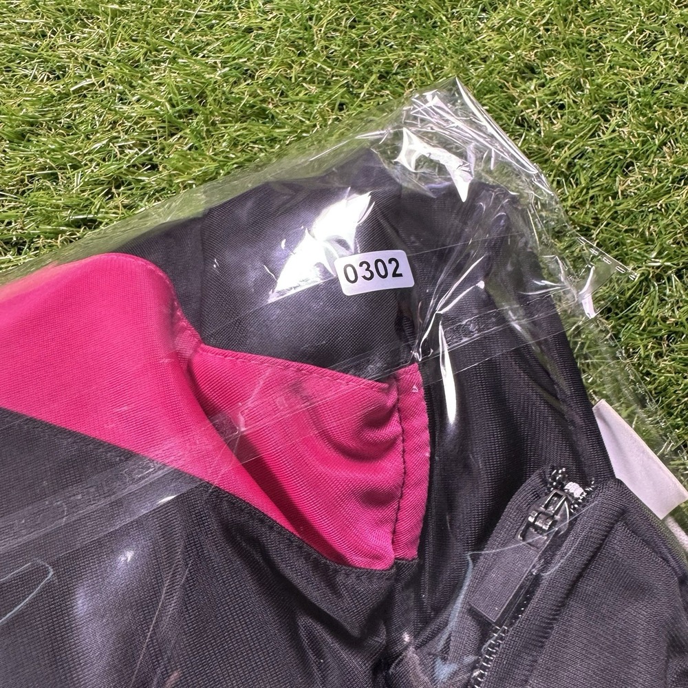 Real Madrid Jacket‎ Mens XL Black Pink Track Full Zip Embroidered Shimmer Y2K - Picture 8 of 8